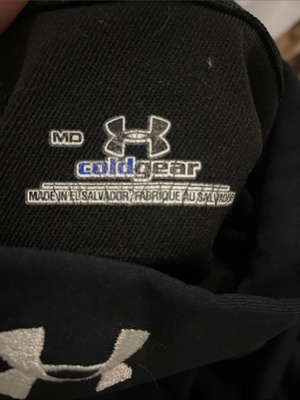 Under Armour Black shirt with Blue ColdGear Logo